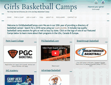 Tablet Screenshot of girlsbasketballcamps.com